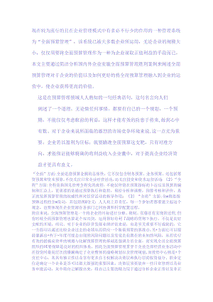 全面预算方面的相关概念.docx