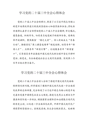 学习2024年党的二十届三中全会个人心得体会 （汇编17份）.docx