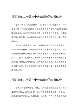 关于二十届三中全会精神的心得体会发言材料四十四篇.docx