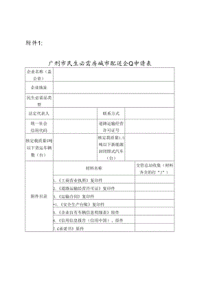 广州市民生必需品城市配送企业申请表.docx
