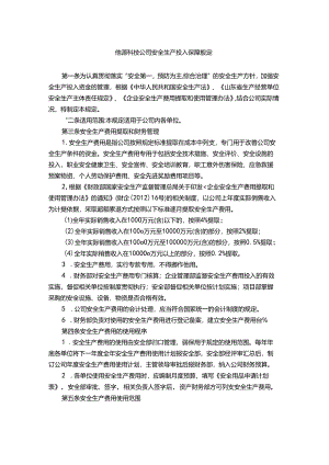 能源科技公司安全生产投入保障规定.docx