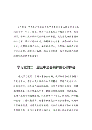 学习党的二十届三中全会精神的心得体会简要发言31篇.docx