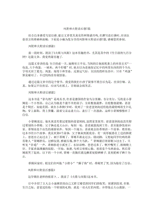 风鞋和火鞋读后感7篇.docx