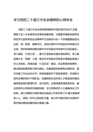 关于学习贯彻二十届三中全会精神心得体会例文三十五篇.docx