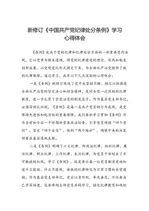 党支部书记关于2024版中国共产党纪律处分条例的心得体会十八篇.docx