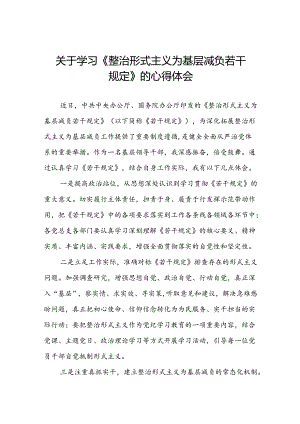 《整治形式主义为基层减负若干规定》的学习感悟6篇.docx