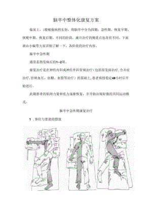 脑卒中整体化康复方案.docx
