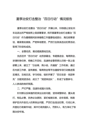 2024年派出所深入推进夏季治安打击整治“百日行动”总结报告(24篇).docx