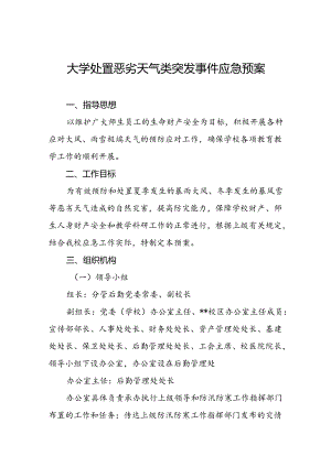 大学处置恶劣天气类突发事件应急预案.docx