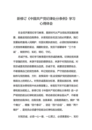 驻村书记2024新版中国共产党纪律处分条例心得体会十三篇.docx