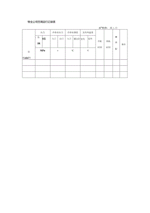 物业公司空调运行记录表.docx
