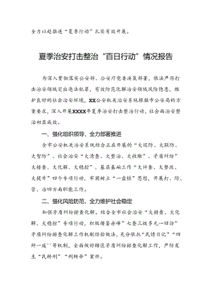 派出所2024年扎实开展夏季治安打击整治行动情况报告17篇.docx