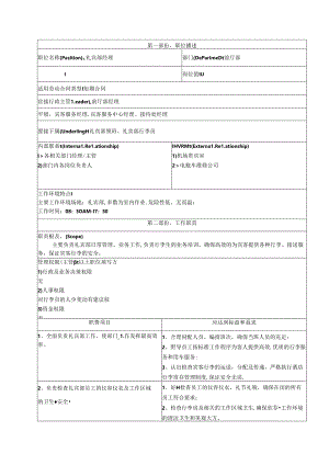 五星级酒店礼宾部经理职位概述工作职责及任职资格.docx