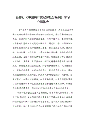 空管干部2024新修订中国共产党纪律处分条例心得体会八篇.docx