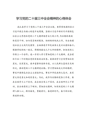 党的二十届三中全会精神学习心得体会四十篇.docx