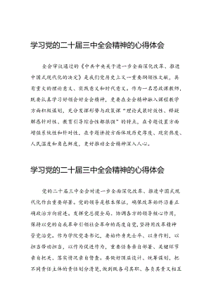 2024年学习党的二十届三中全会精神的心得感悟精品50篇.docx