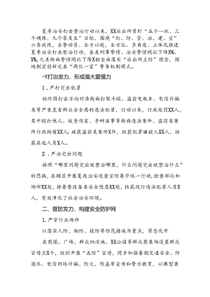 派出所2024“夏季行动”走深走实情况报告十八篇.docx