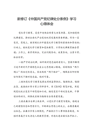 公司学习贯彻2024新修订中国共产党纪律处分条例的心得体会十八篇.docx