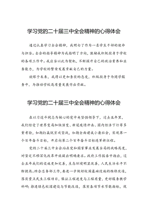 党的二十届三中全会精神的学习感悟范本二十六篇.docx