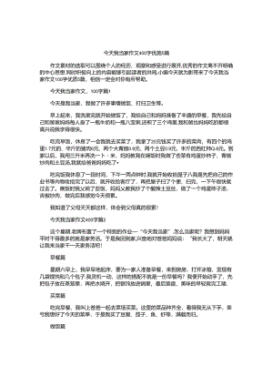 今天我当家作文400字优质5篇.docx