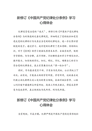 街道党员干部2024版新修订中国共产党纪律处分条例心得体会八篇.docx