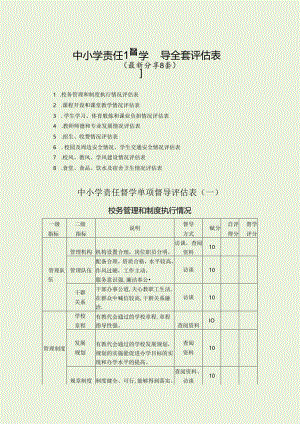 中小学责任督学督导全套评估表（最新分享8套）.docx
