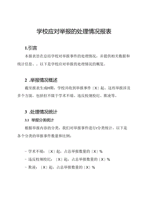 学校应对举报的处理情况报表.docx