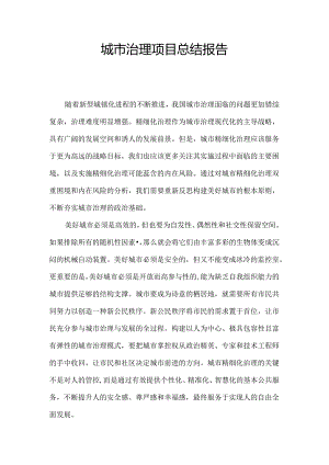 城市治理总结报告.docx