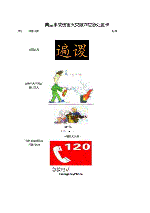 典型事故伤害火灾爆炸应急处置卡.docx