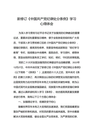 纪检干部2024新修订中国共产党纪律处分条例心得体会十三篇.docx