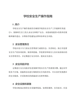 学校安全生产操作指南.docx