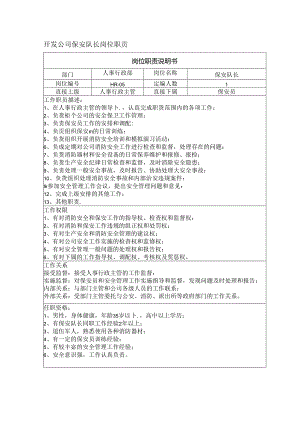 开发公司保安队长岗位职责.docx