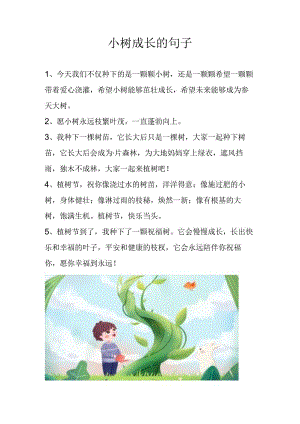 小树成长的句子.docx