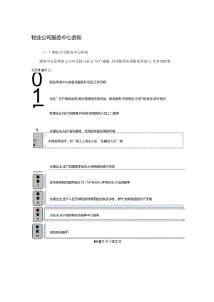 物业公司服务中心责权.docx