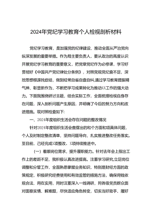 2024年党纪学习教育专题组织生活会问题查摆对照检查材料11篇.docx