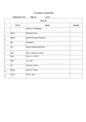 冷干机设备设施安全隐患排查表.docx