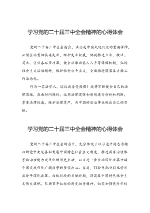 关于学习贯彻中国共产党第二十届中央委员会第三次全体会议精神交流发言三十五篇.docx