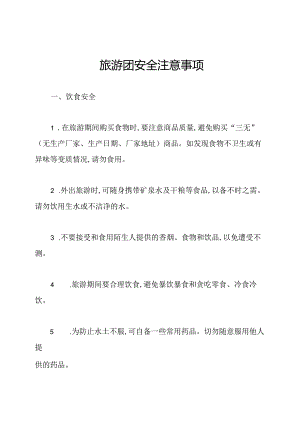 旅游团安全注意事项.docx