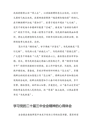 学习贯彻二十届三中全会精神心得体会二十七篇.docx