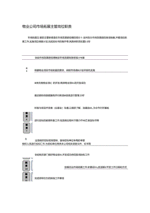 物业公司市场拓展主管岗位职责.docx