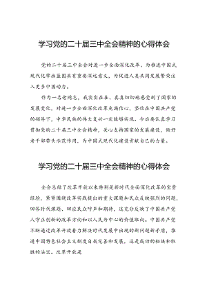 关于学习贯彻中国共产党第二十届中央委员会第三次全体会议心得感悟四十四篇.docx