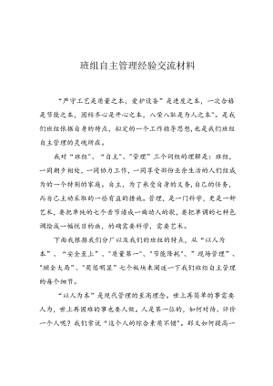 XX班组先进安全经验交流材料.docx