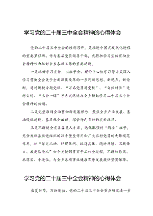 关于2024年党的二十届三中全会精神的学习体会交流发言二十六篇.docx