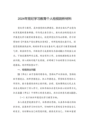 2024年党纪学习教育个人检视剖析材料精品范文(13篇).docx