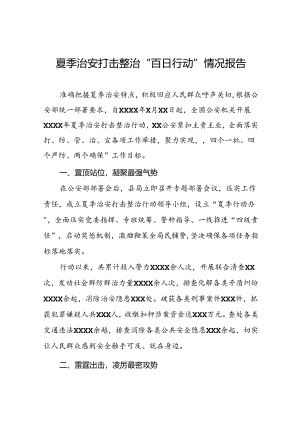 2024年公安夏季治安打击整治行动工作总结11篇.docx