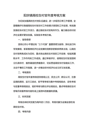 大学生村官考核方案.docx