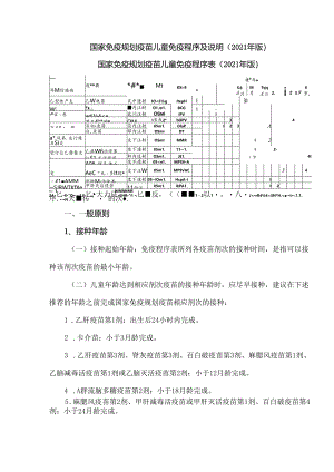 国家免疫规划疫苗儿童免疫程序及说明（2021年版）.docx