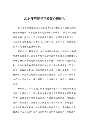 纪检干部关于参加党纪学习教育的心得体会九篇.docx