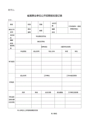 省直事业单位现有在职人员聘用登记表.docx