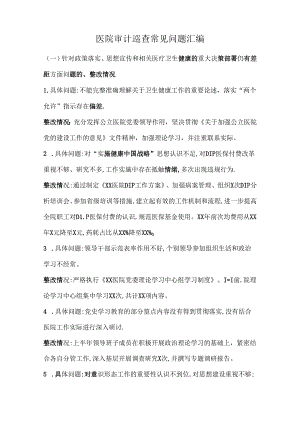 医院审计巡查常见问题汇编.docx